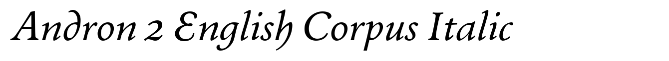 Andron 2 English Corpus Italic